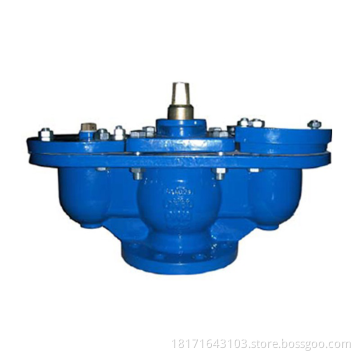 double orifice air valve with integrated isolating hydraulic valve